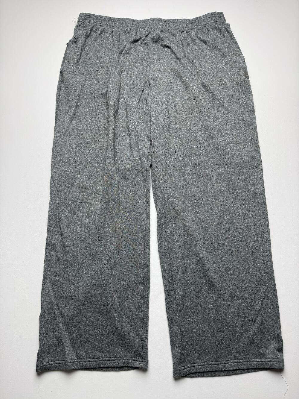 Adidas Pants Mens 2XL Gray Climawarm Fleece Sweatpants Elastic Waist Athletic